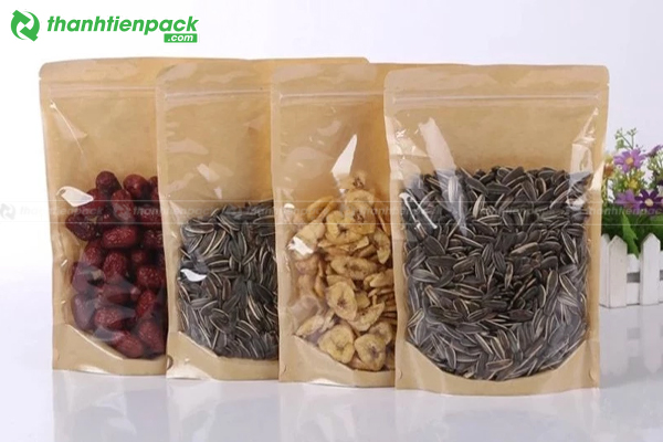 Túi zip giấy 1 mặt trong