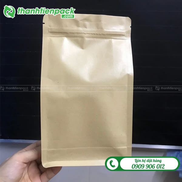 Túi zip giấy 8 cạnh trơn