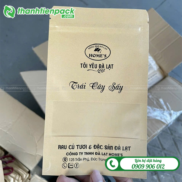 Túi zip giấy có cửa sổ