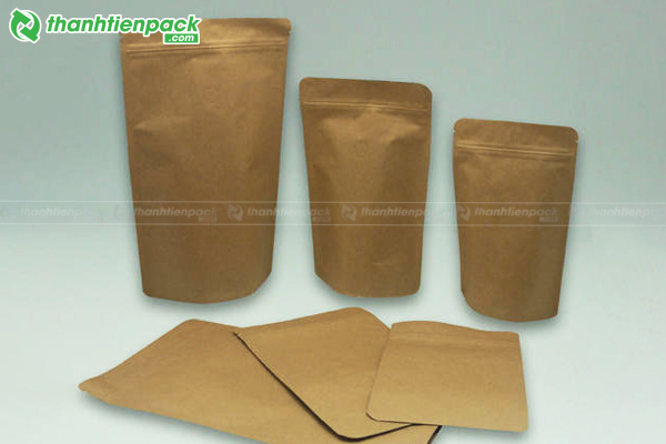 Túi zip giấy kraft 2 mặt
