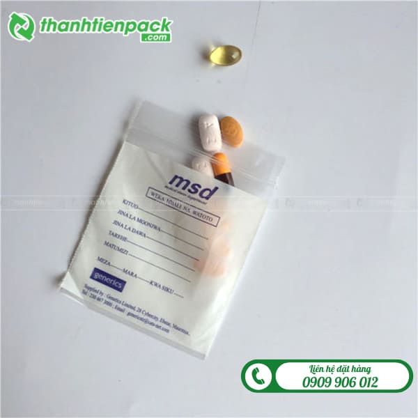 Túi zip nhỏ đựng thuốc tây