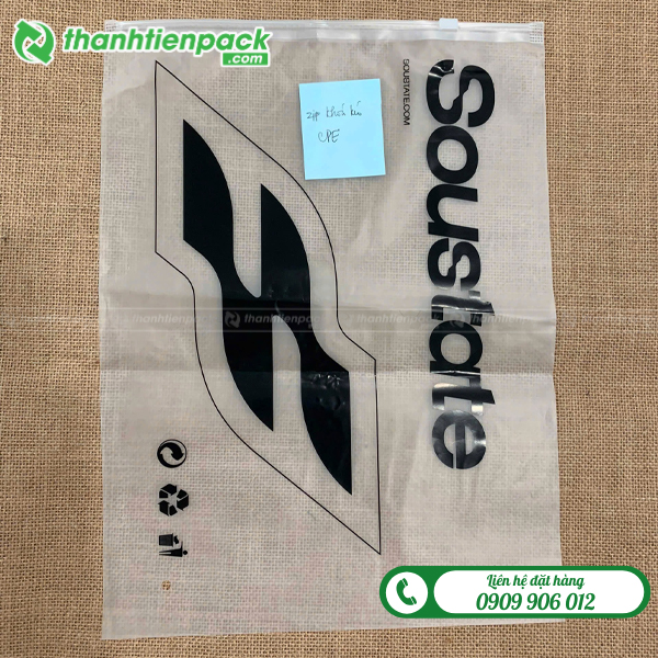 Túi zipper đựng quần áo cpe